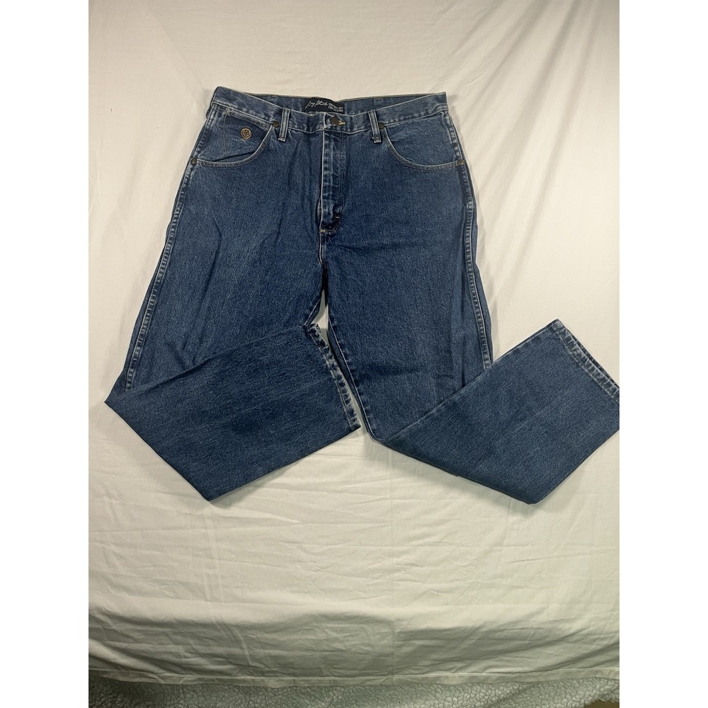 Vintage Wrangler George Strait Cowboy Cut Collection Med Wash Jeans Sz 38x30